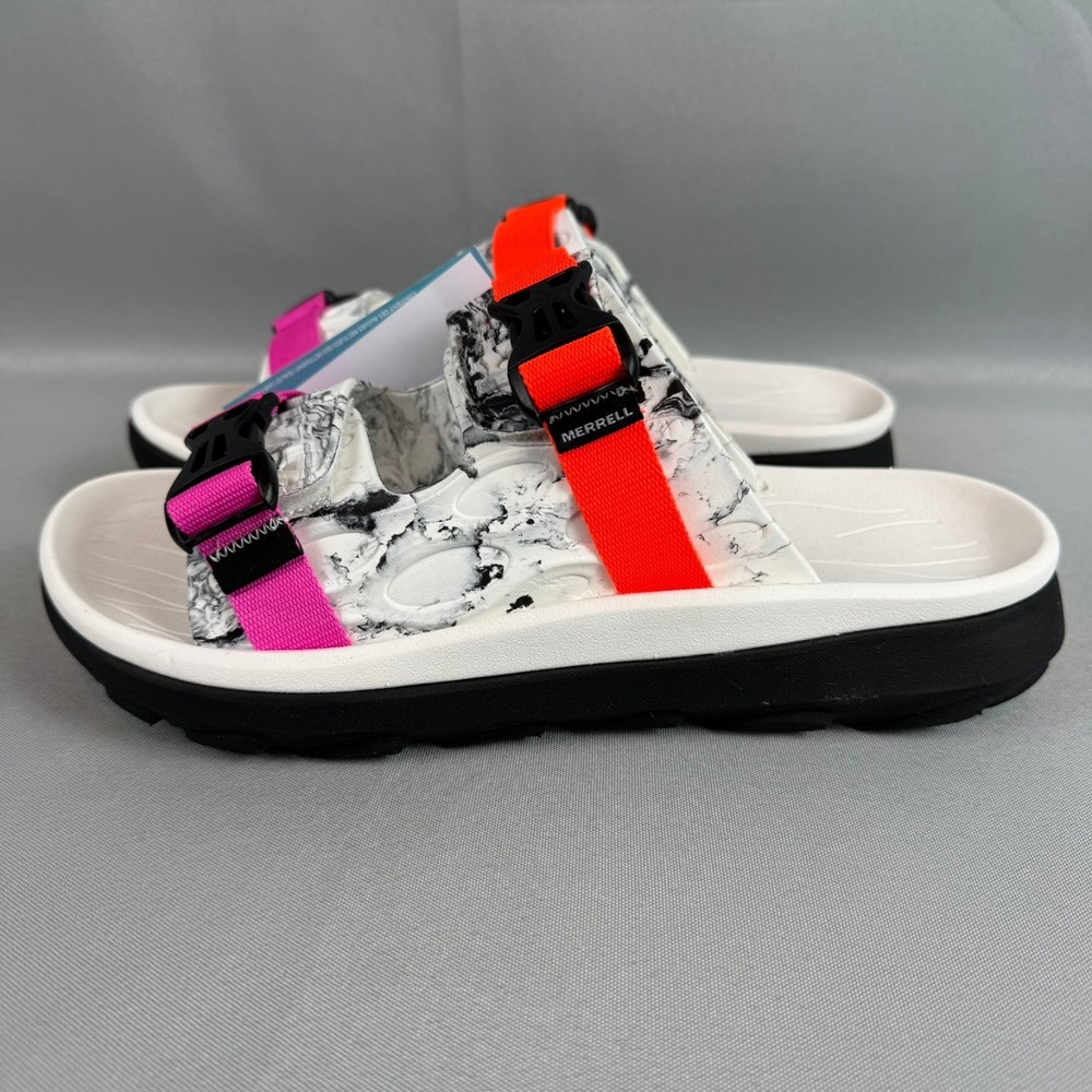 Merrell Hut Ultra Wrap Sandals Mens Size 13 White Black Slip-On J006191 New NIB - Picture 3 of 9
